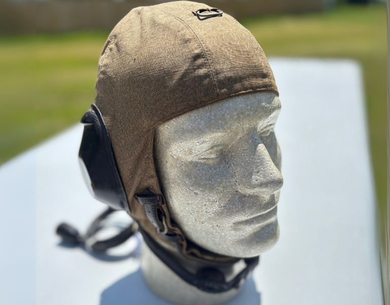 vintage military air force helmet