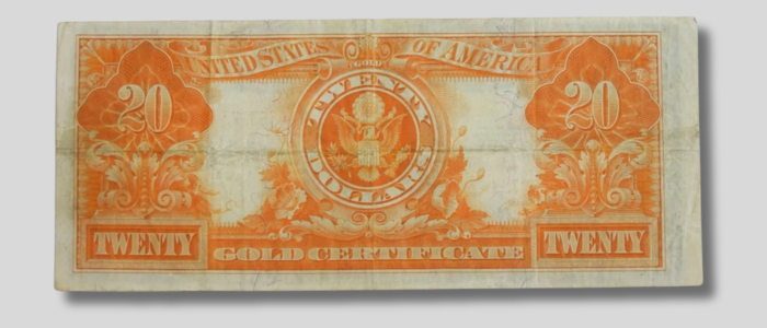20 dollar gold certificate