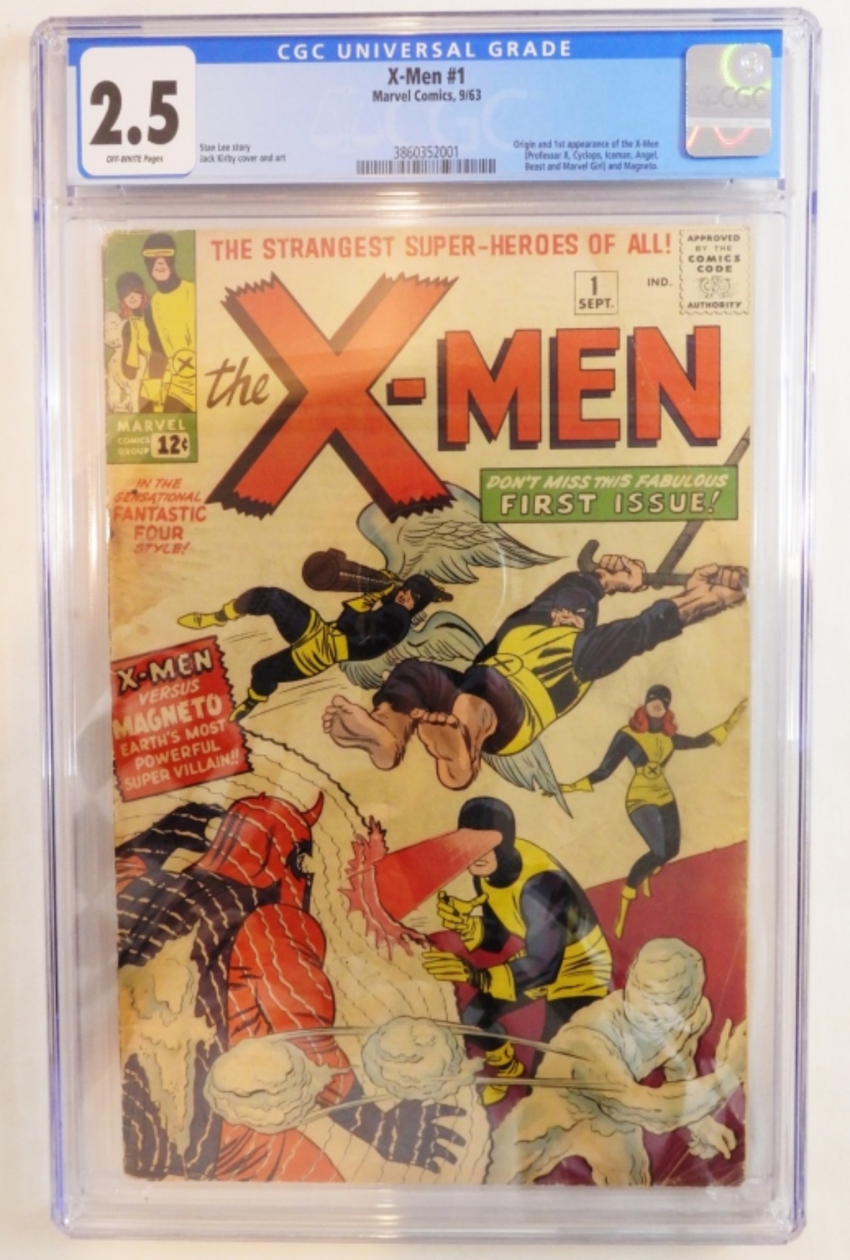 X-Men #1 CGC 2.5 graded comic at comic book auction